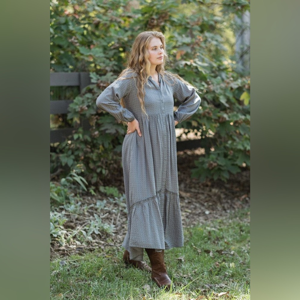 Dark blue Button-Down Maxi Dress